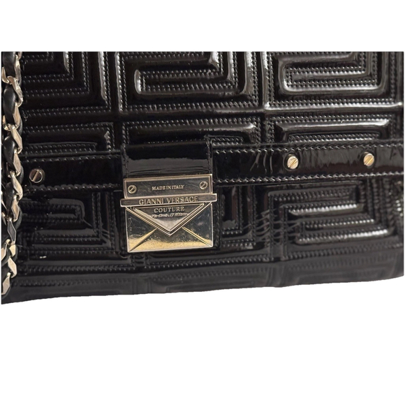 Gianni Versace Quilted Patent Leather Shoulder Bag - Picture 4 of 16